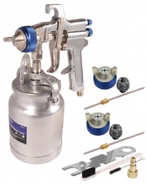 Siphon Spray Gun with Replaceable 3 Nozzles (032010K)